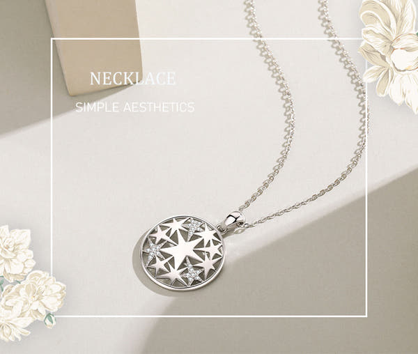 Silver Pentagram Pendant Necklace