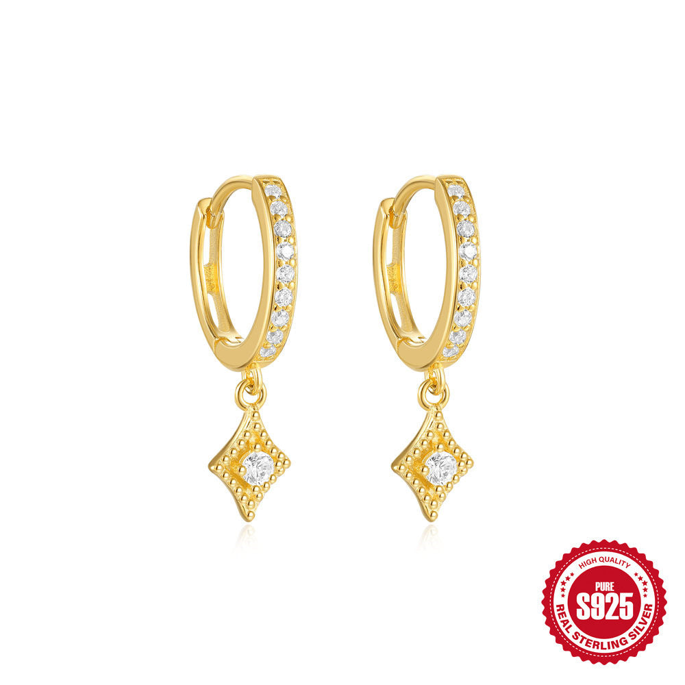 Silver DiamondA pair of earrings