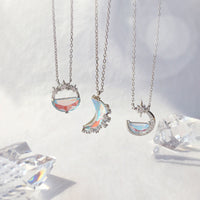 925 Pure Silver Moon Spring Small Crowd Clavicle Chain null