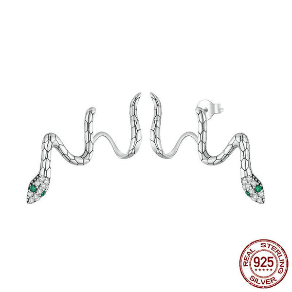 Original Silver  Serpentine Stud Earrings