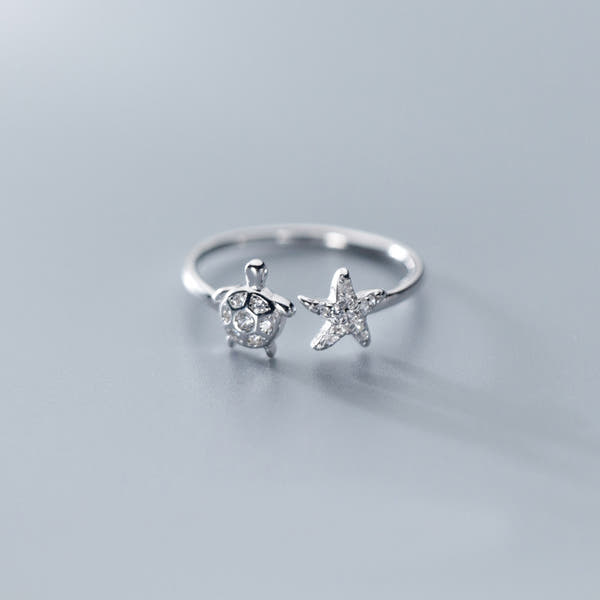 Silver women's ring