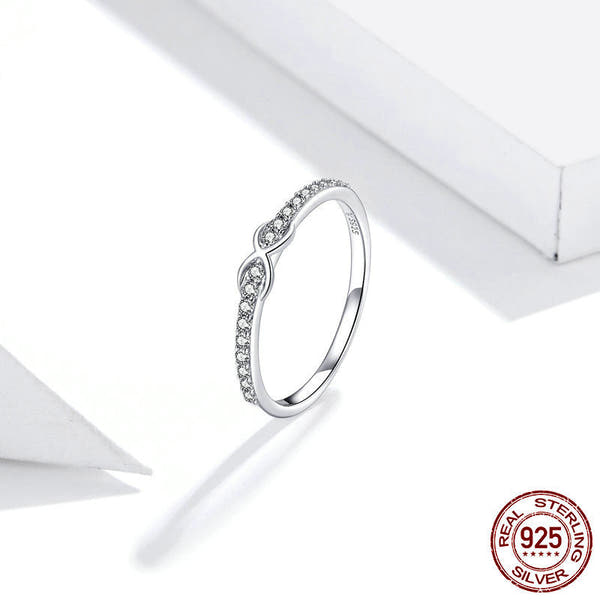 Silver Platinum Zircon Ring
