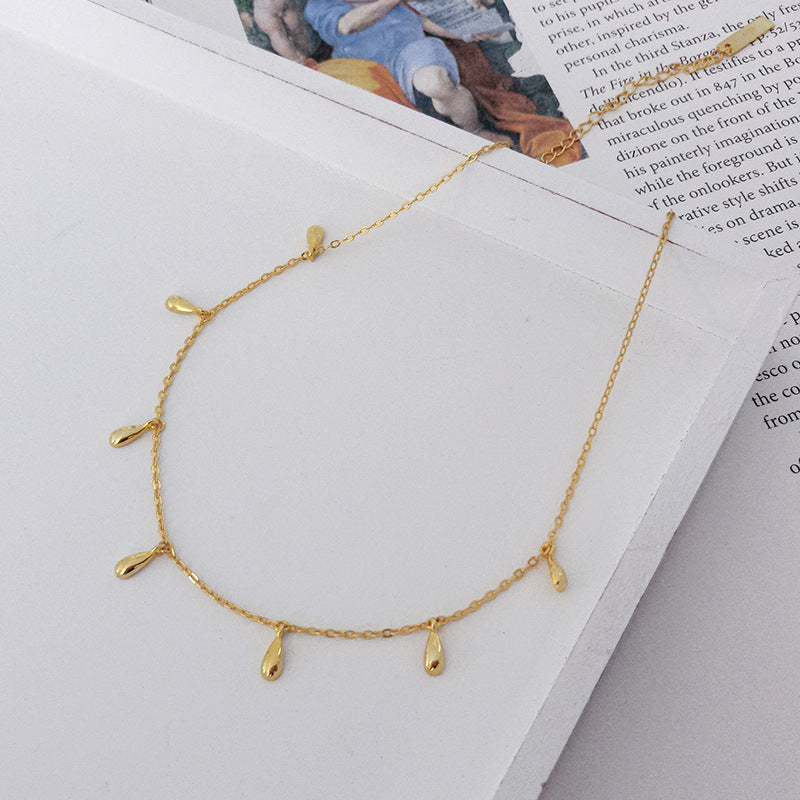 Silver Temperament Drop Necklace
