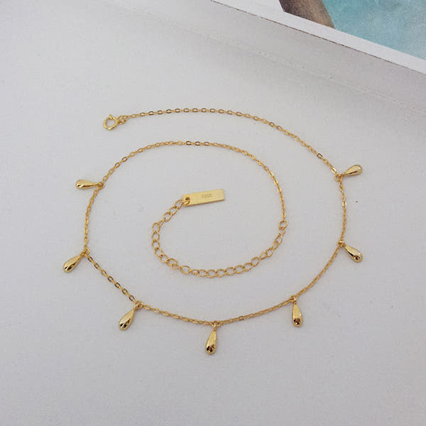 Silver Temperament Drop Necklace