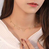 Silver Temperament Drop Necklace