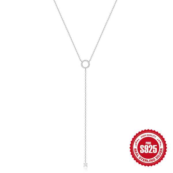 Silver Ring Necklace INS