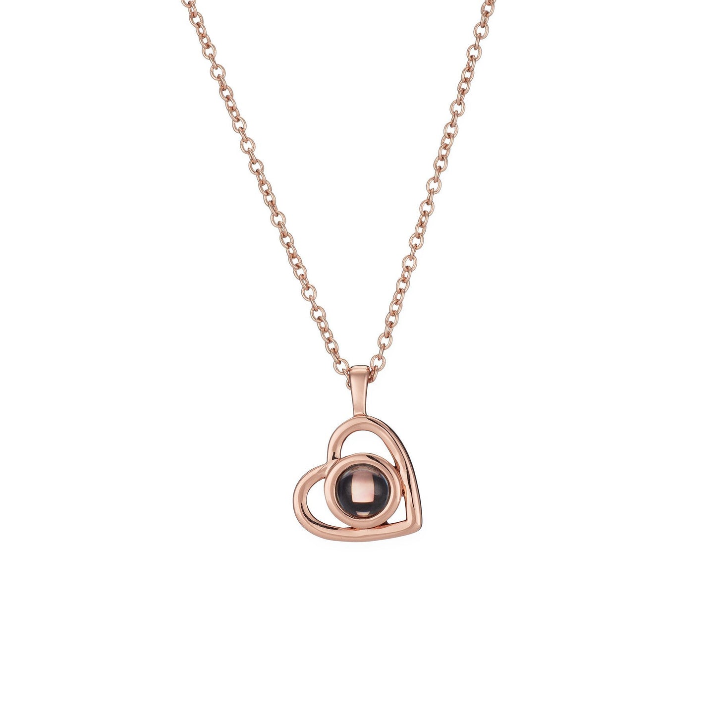 Projection silver necklace