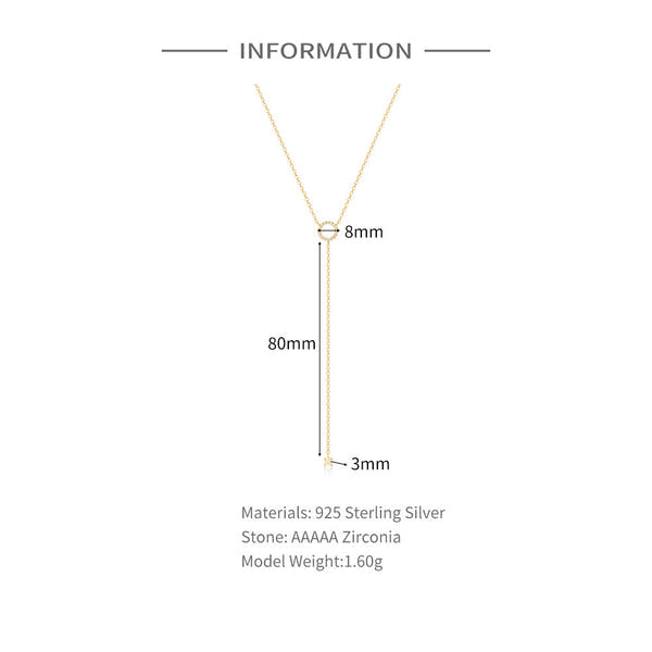 Silver Ring Necklace INS