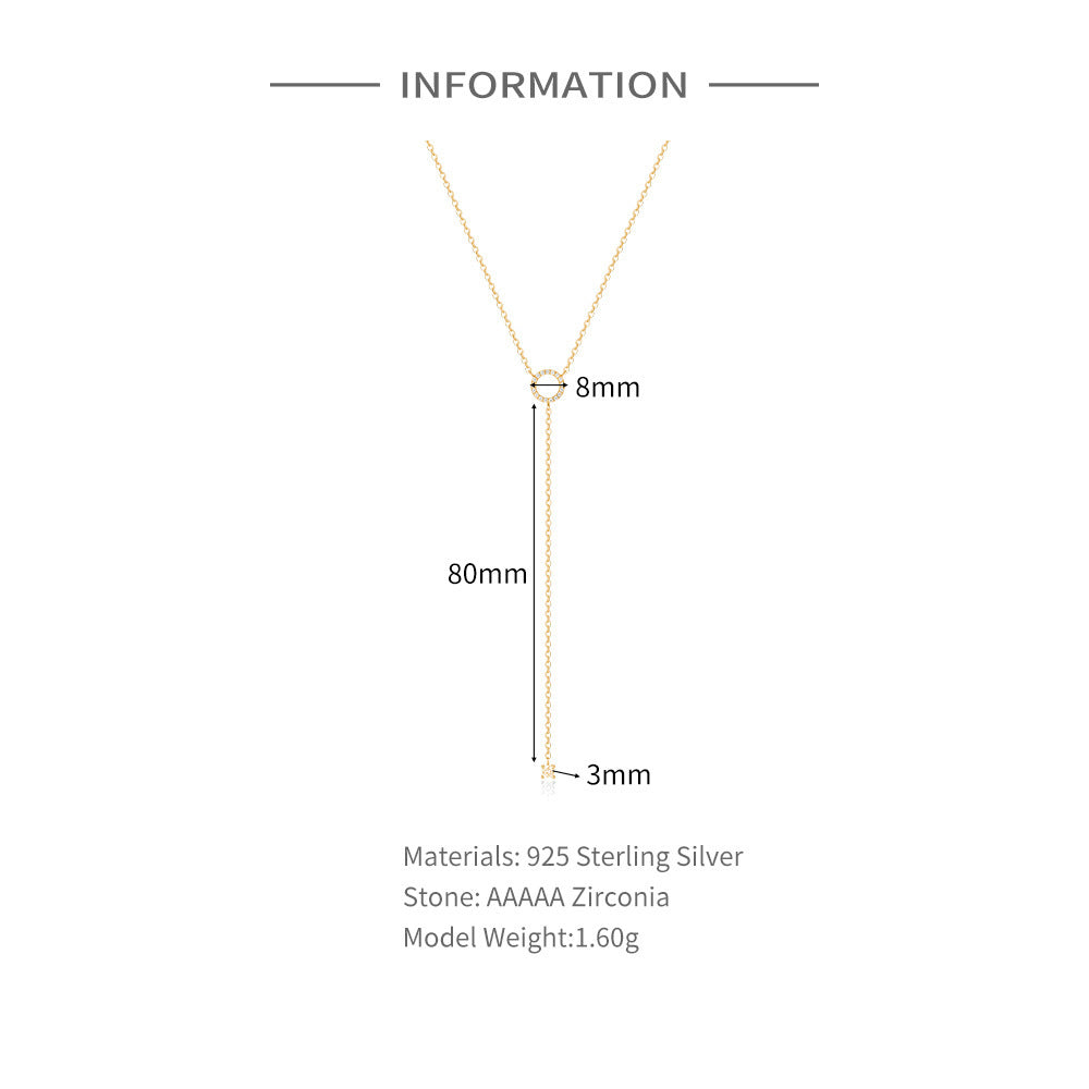 Silver Ring Necklace INS