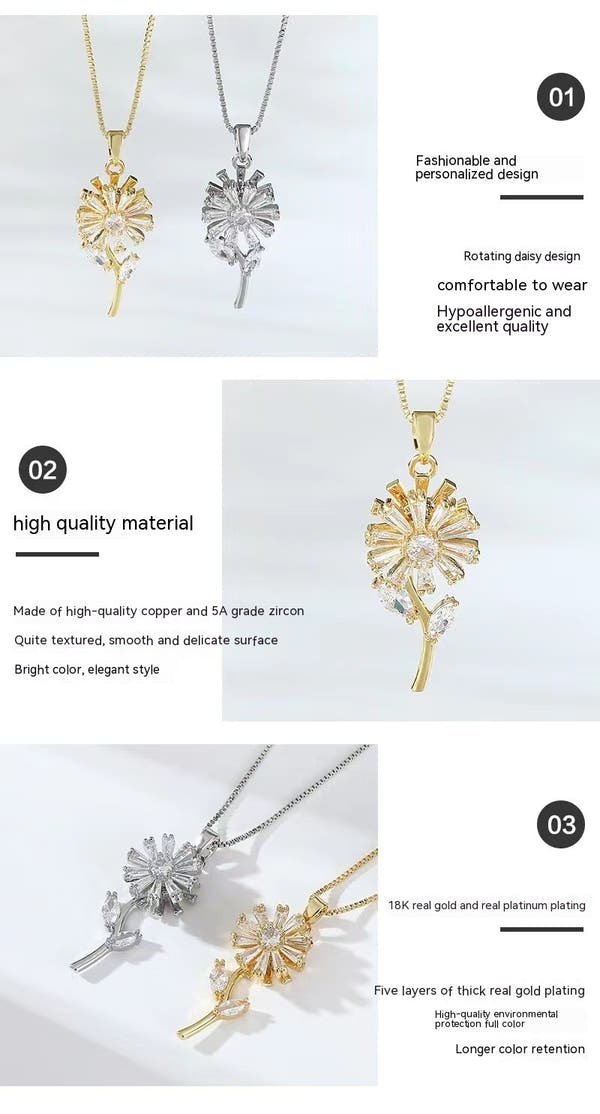 Rotating Little Necklace Female Niche null