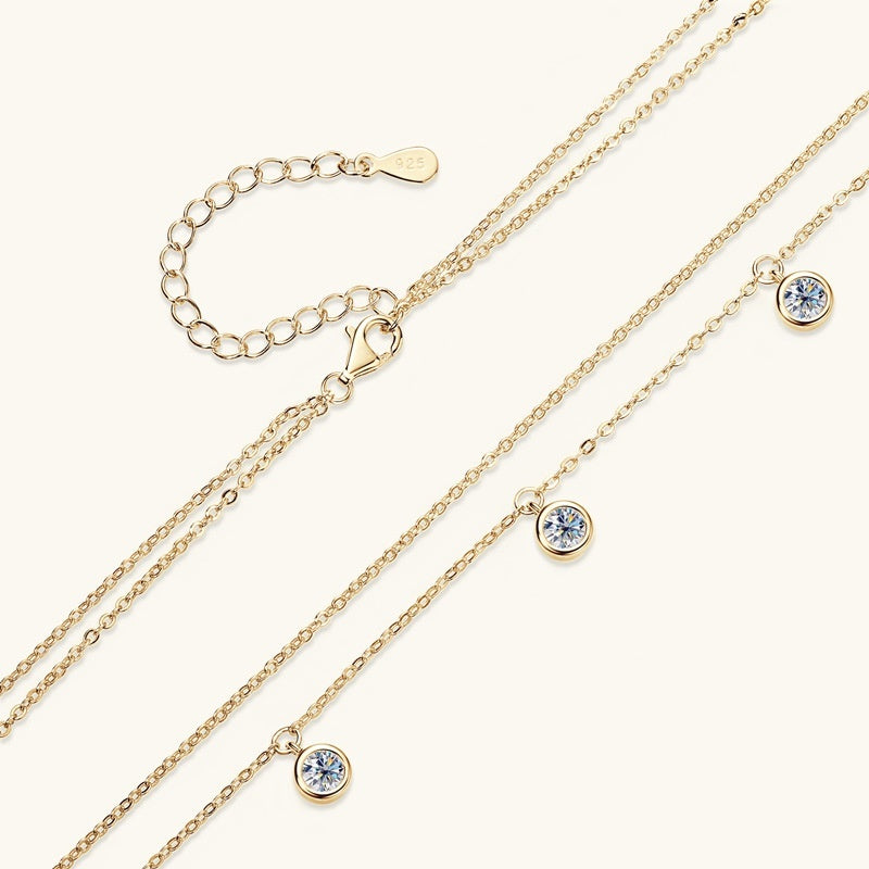 High-grade  Silver Diamond Necklace
