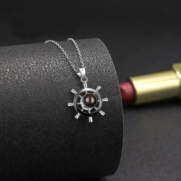 Ship Rudder Projection Necklace