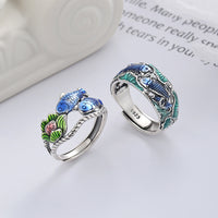 Silver Lotus Vintage Distressed Ring