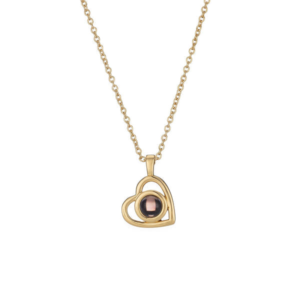 Projection silver necklace