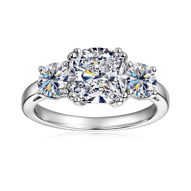 Moissanite Ring   Silver