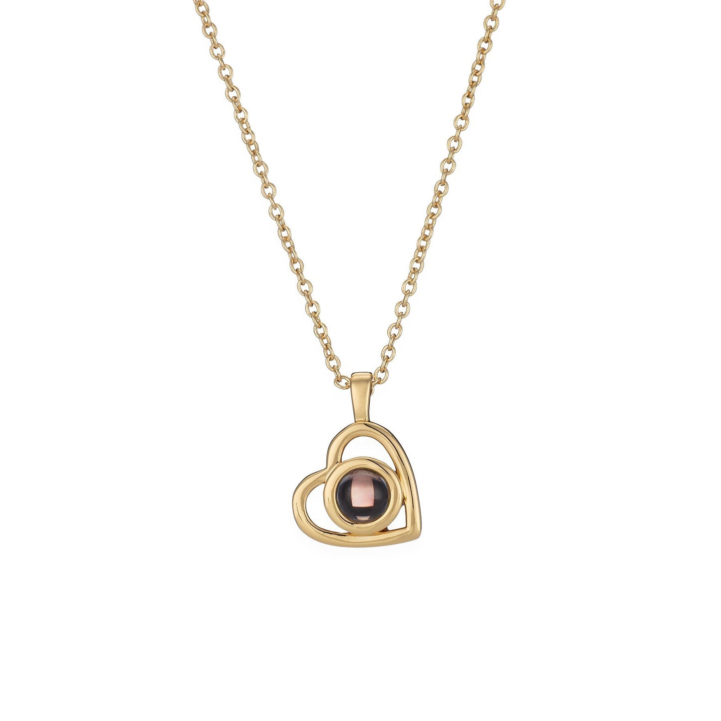 Projection silver necklace