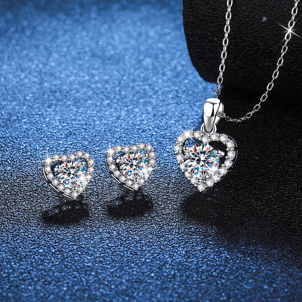 Silver Ear Stud Pendant Suit