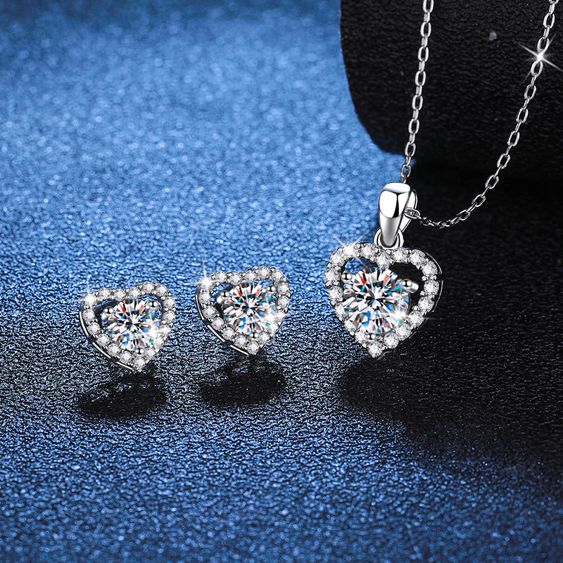 Silver Ear Stud Pendant Suit