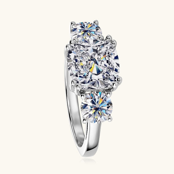 Moissanite Ring   Silver