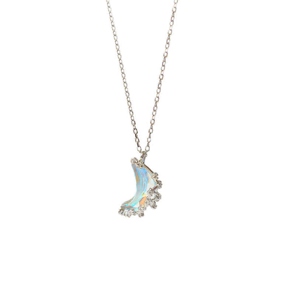 925 Pure Silver Moon Spring Small Crowd Clavicle Chain null