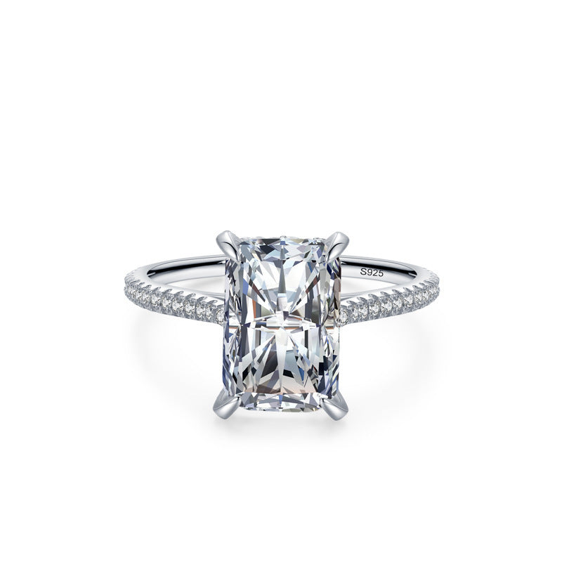 Silver Simulation Diamond Ring