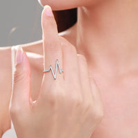 Silver Diamond Lightning Ring