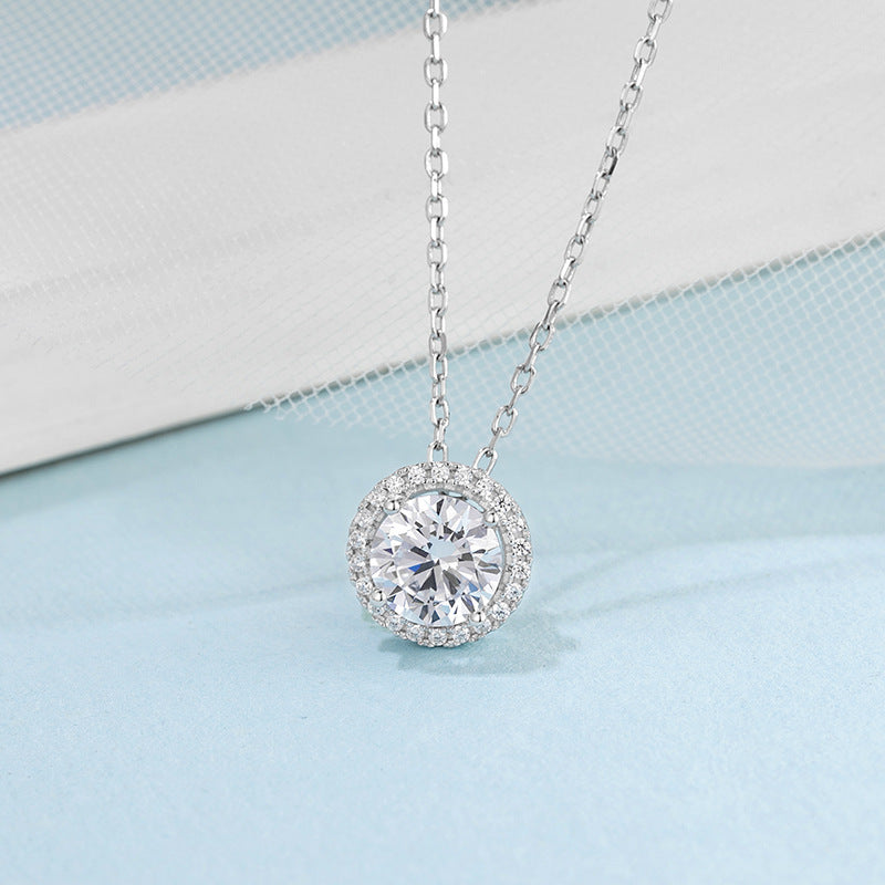 Silver Moissanite Jewelry Set