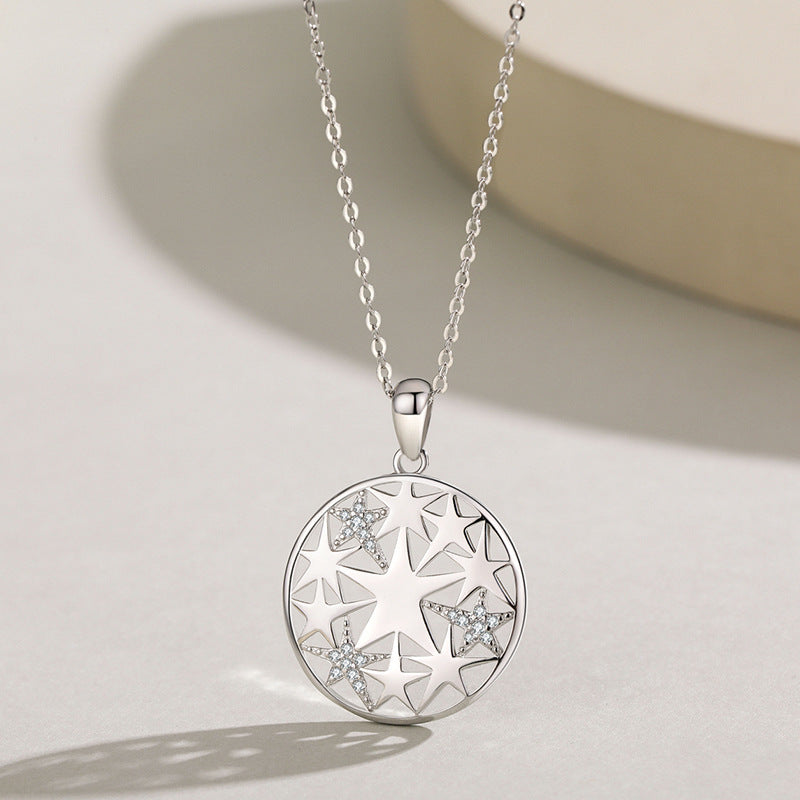 Silver Pentagram Pendant Necklace