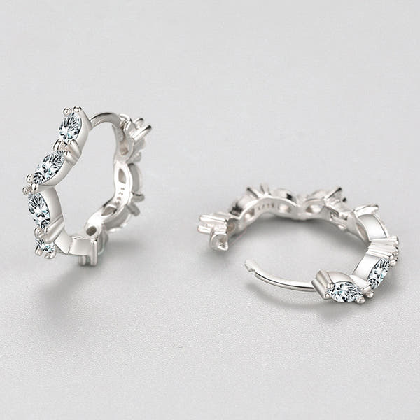 Silver Irregular Design Earrings