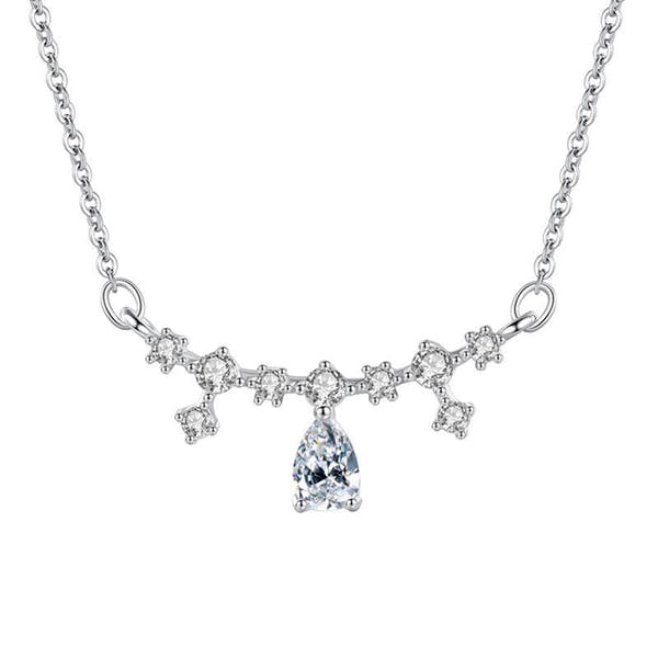 Silver Drop Pendant Necklace