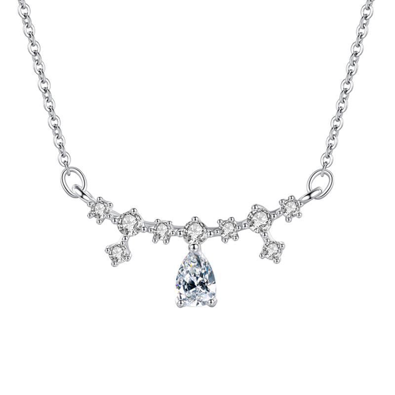 Silver Drop Pendant Necklace