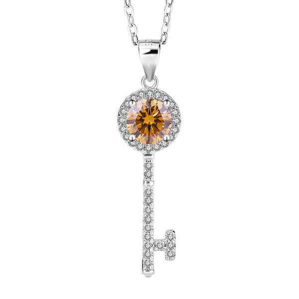 Silver Key Necklace Pendant