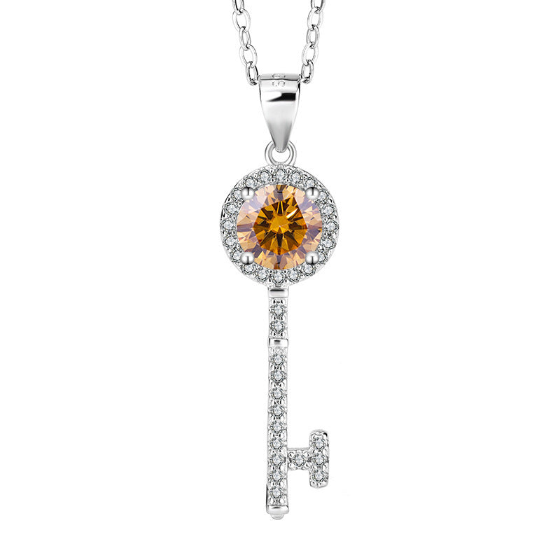 Silver Key Necklace Pendant