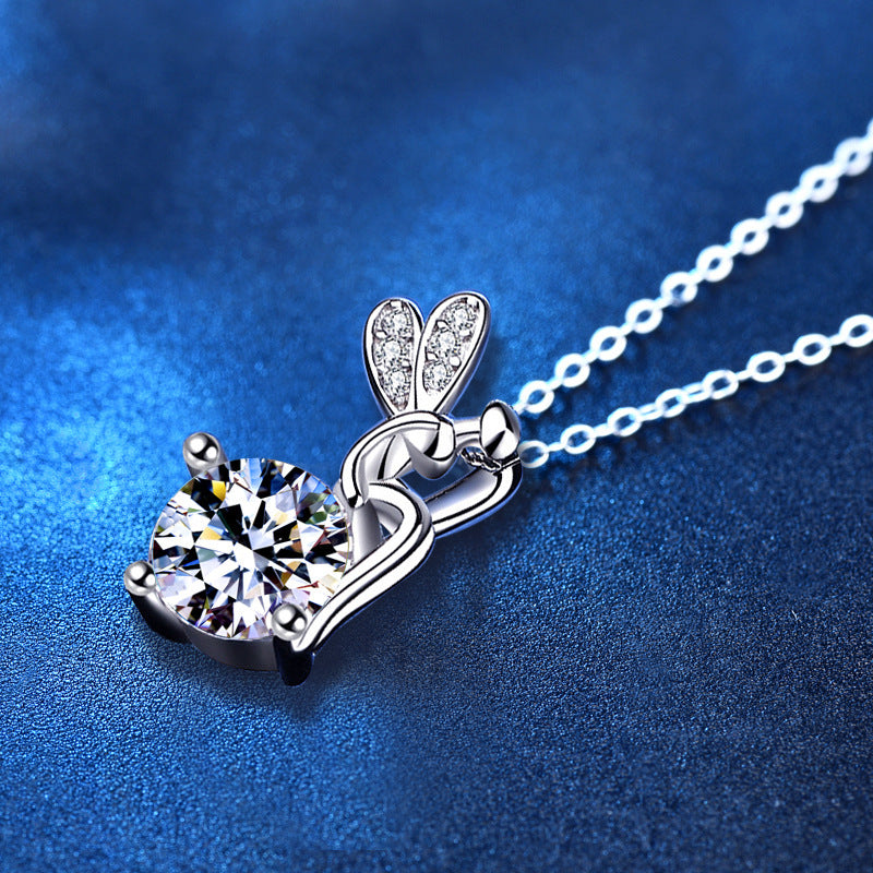Moissanite 925 Sterling Silver FARCENT Necklace For Women null