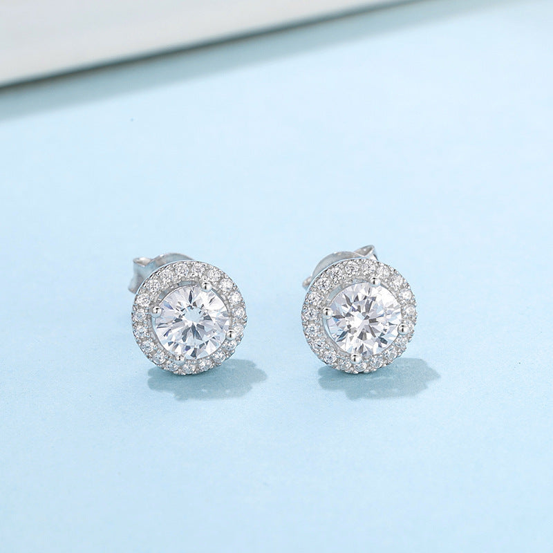 Silver Moissanite Jewelry Set