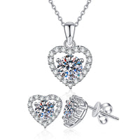 Silver Ear Stud Pendant Suit