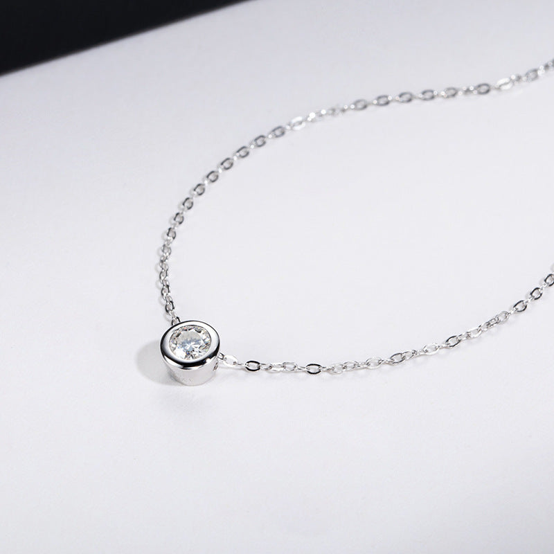 Karat Moissanite Necklace S925 Sterling Silver Pendant null