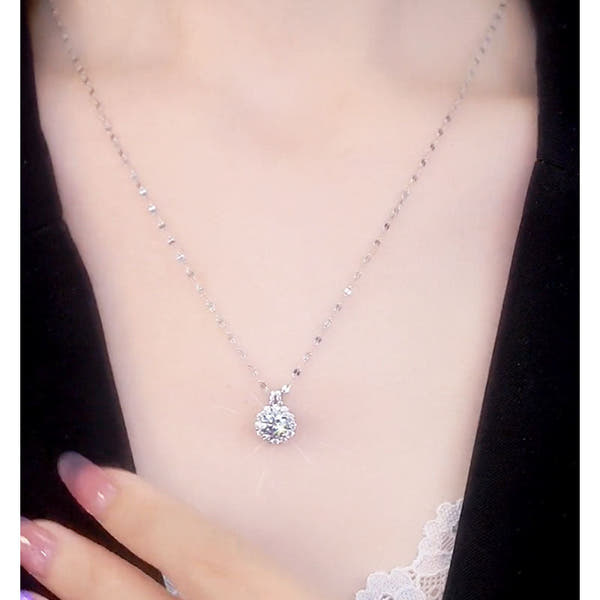925 Sterling Silver Zircon Necklace For Women null