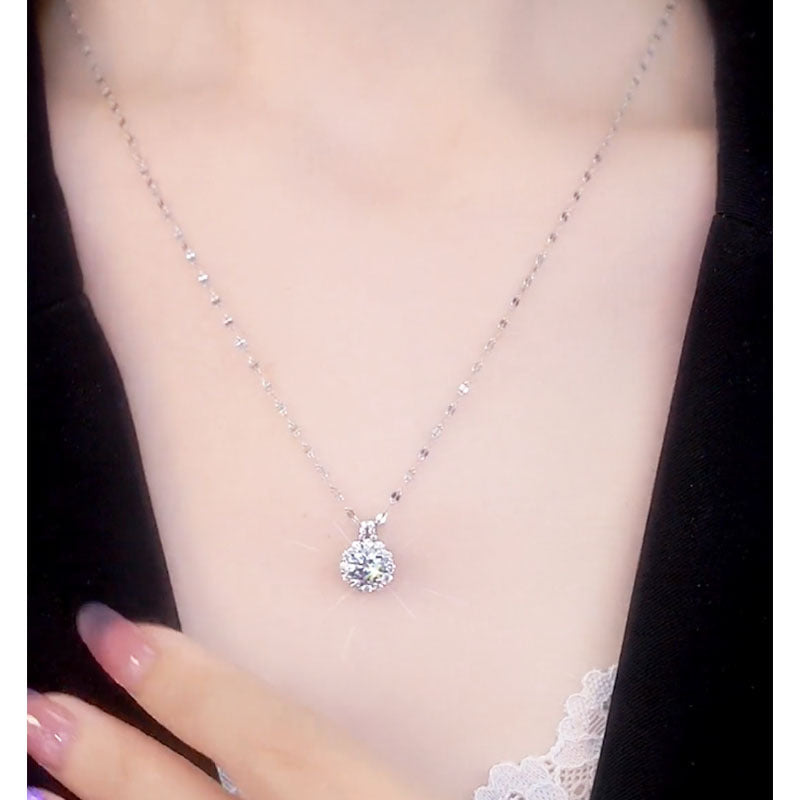 925 Sterling Silver Zircon Necklace For Women null