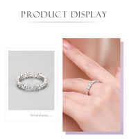 Silver Irregular Diamond Ring