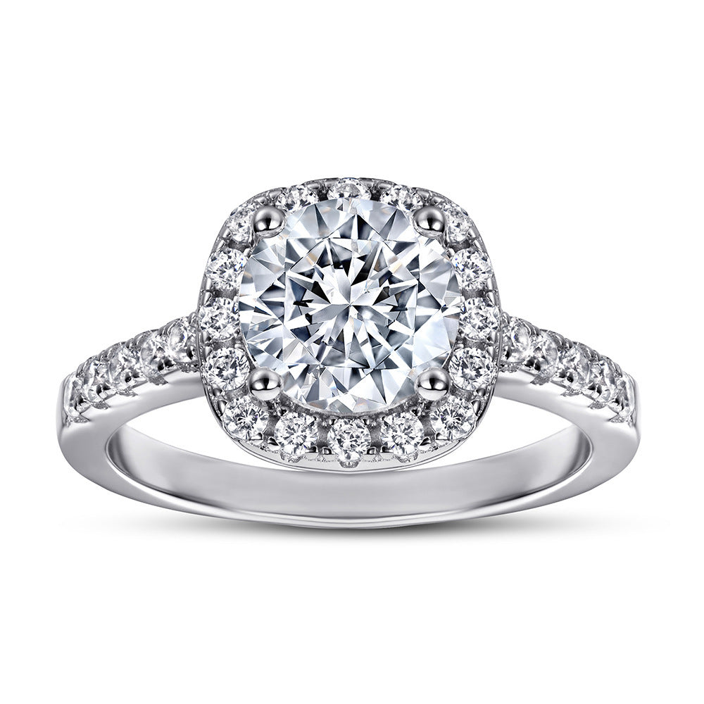 Women's Fashion Sterling Silver Zircon Wedding Ring null