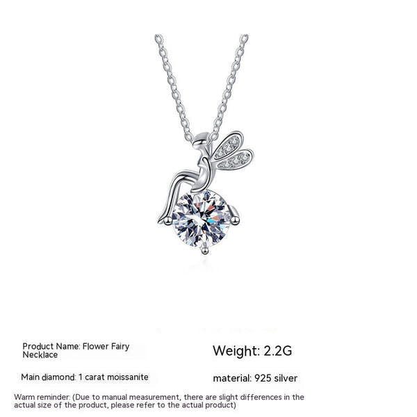 Moissanite 925 Sterling Silver FARCENT Necklace For Women null