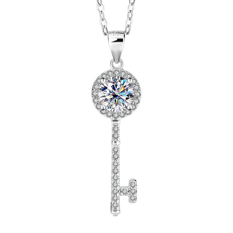 Silver Key Necklace Pendant