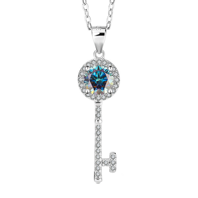 Silver Key Necklace Pendant