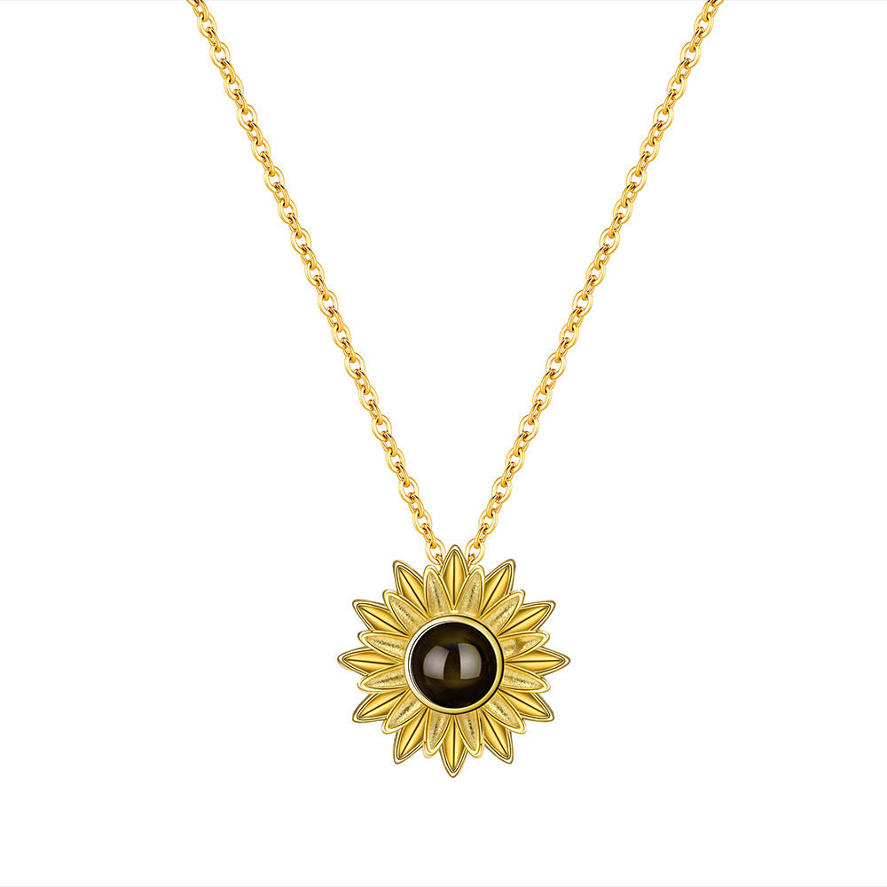 Silver Sunflower Necklace
