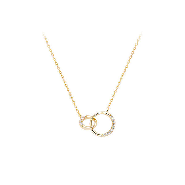 Silver Niche Design Circle Necklace