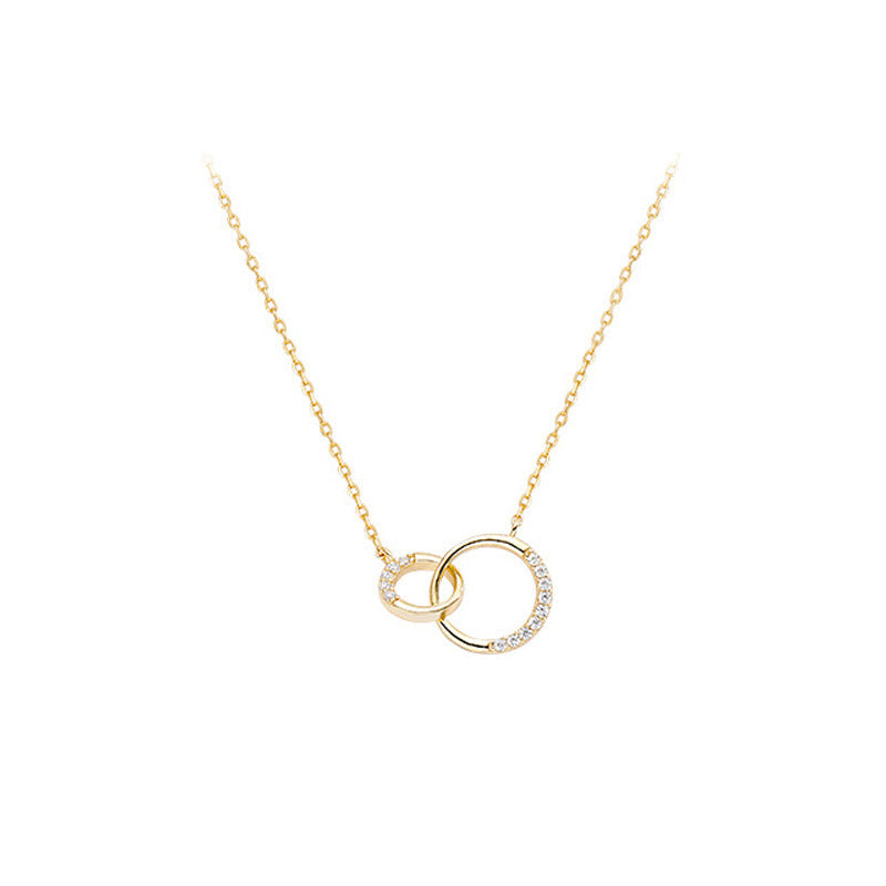 Silver Niche Design Circle Necklace