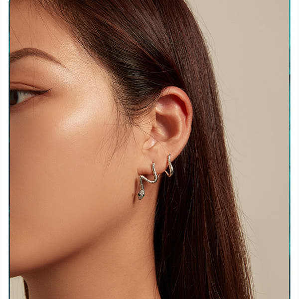 Original Silver  Serpentine Stud Earrings