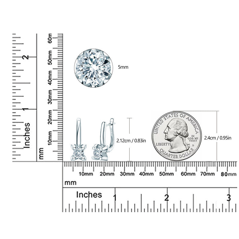 Moissanite Earrings Silver