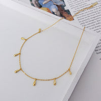 Silver Temperament Drop Necklace